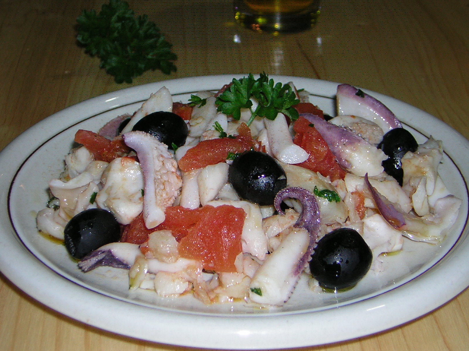 Straccetti di persico e seppia