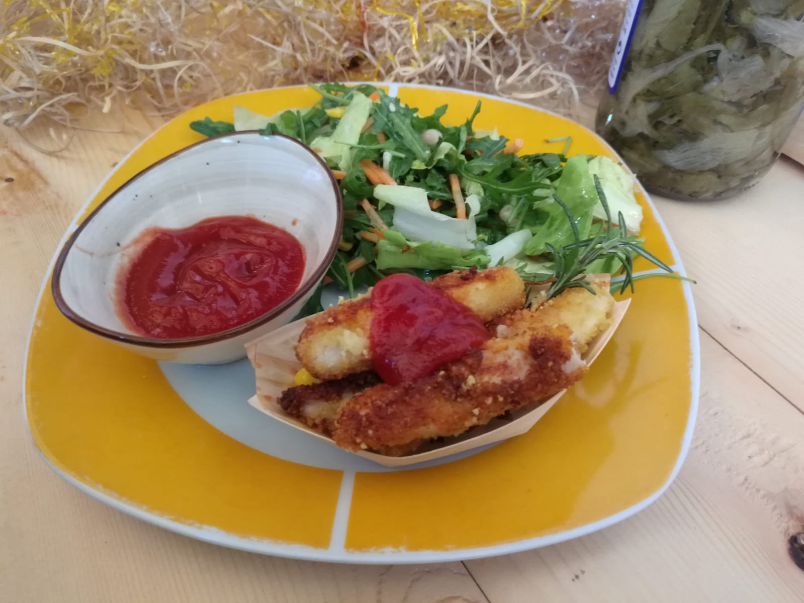 Straccetti di petto di pollo senza uovo
