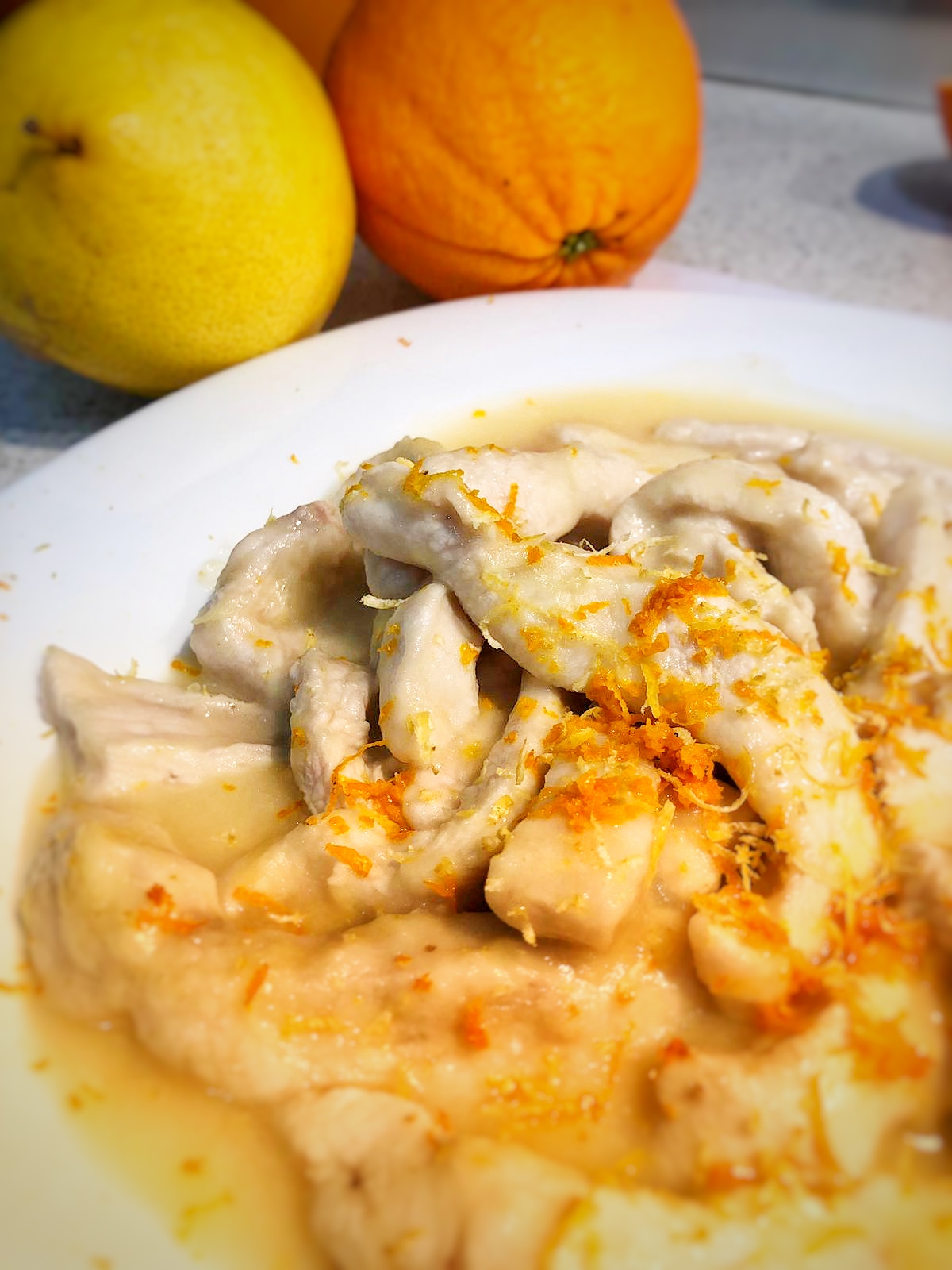 Straccetti di pollo agli agrumi