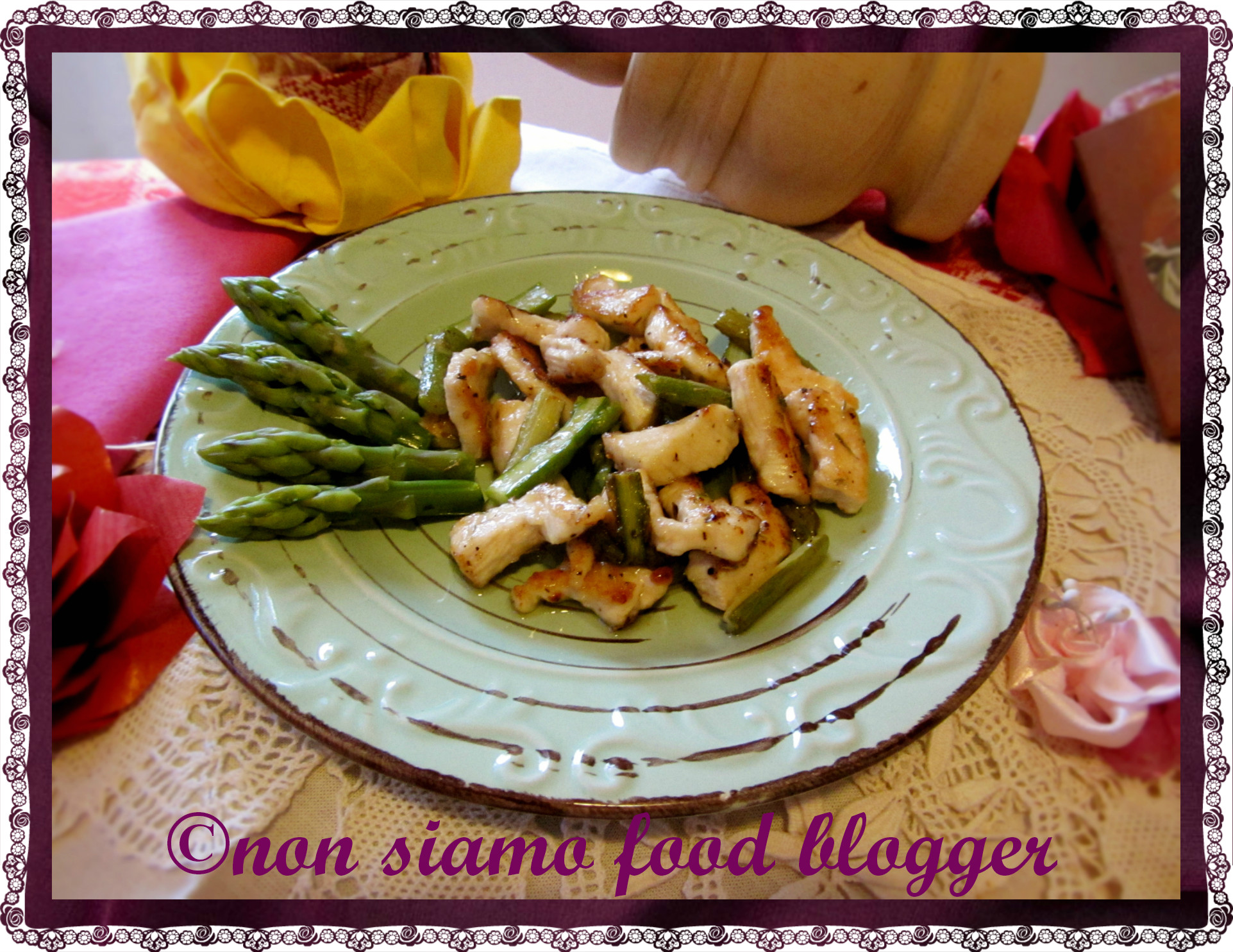Straccetti di pollo agli asparagi, ricetta light