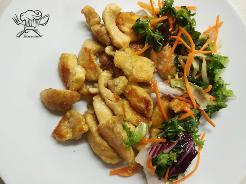 Straccetti di pollo glassati al limone