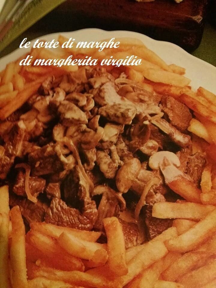 Straccetti di vitello con funghi misti e patate