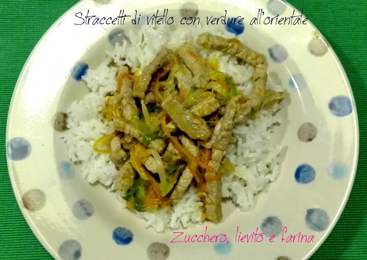 Straccetti di vitello con verdure all’orientale
