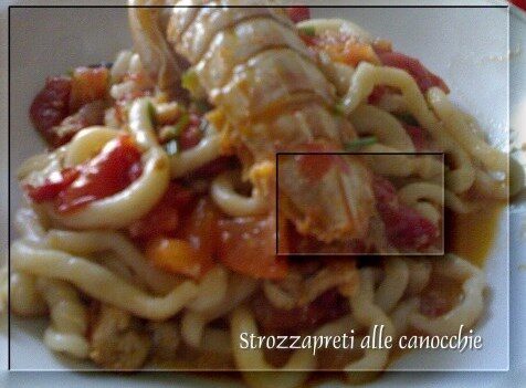 Strozzapreti alle canocchie