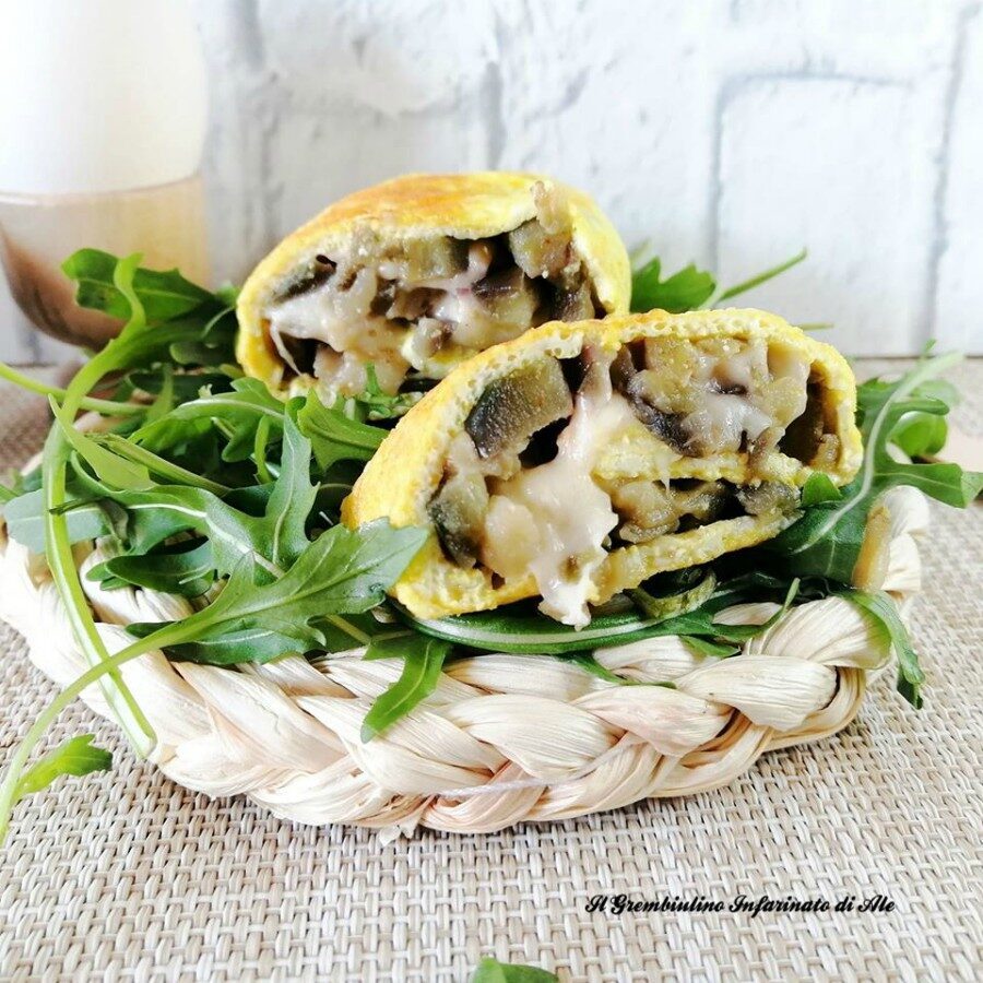 Strudel di albumi con melanzane e scamorza