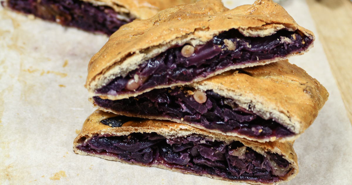 Strudel di cavolo rosso all’arancia