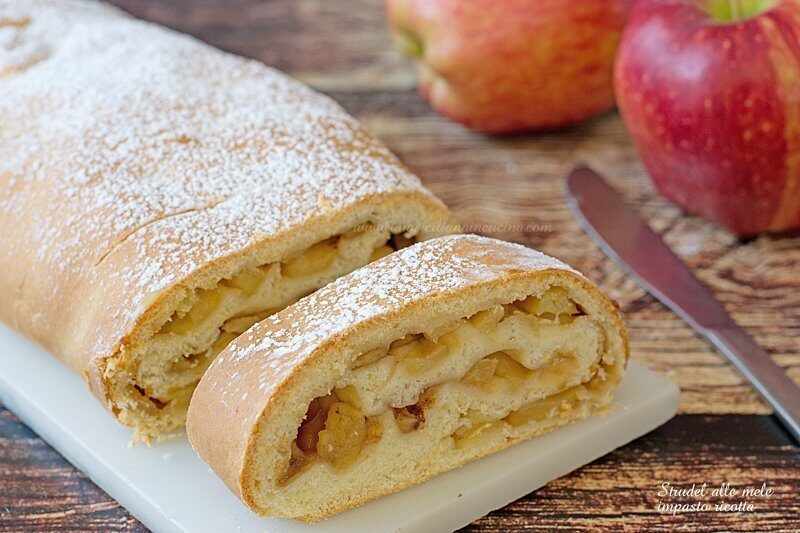 Strudel di mele con impasto ricotta