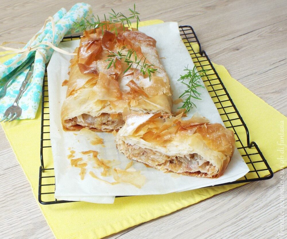 Strudel di pasta fillo con mele