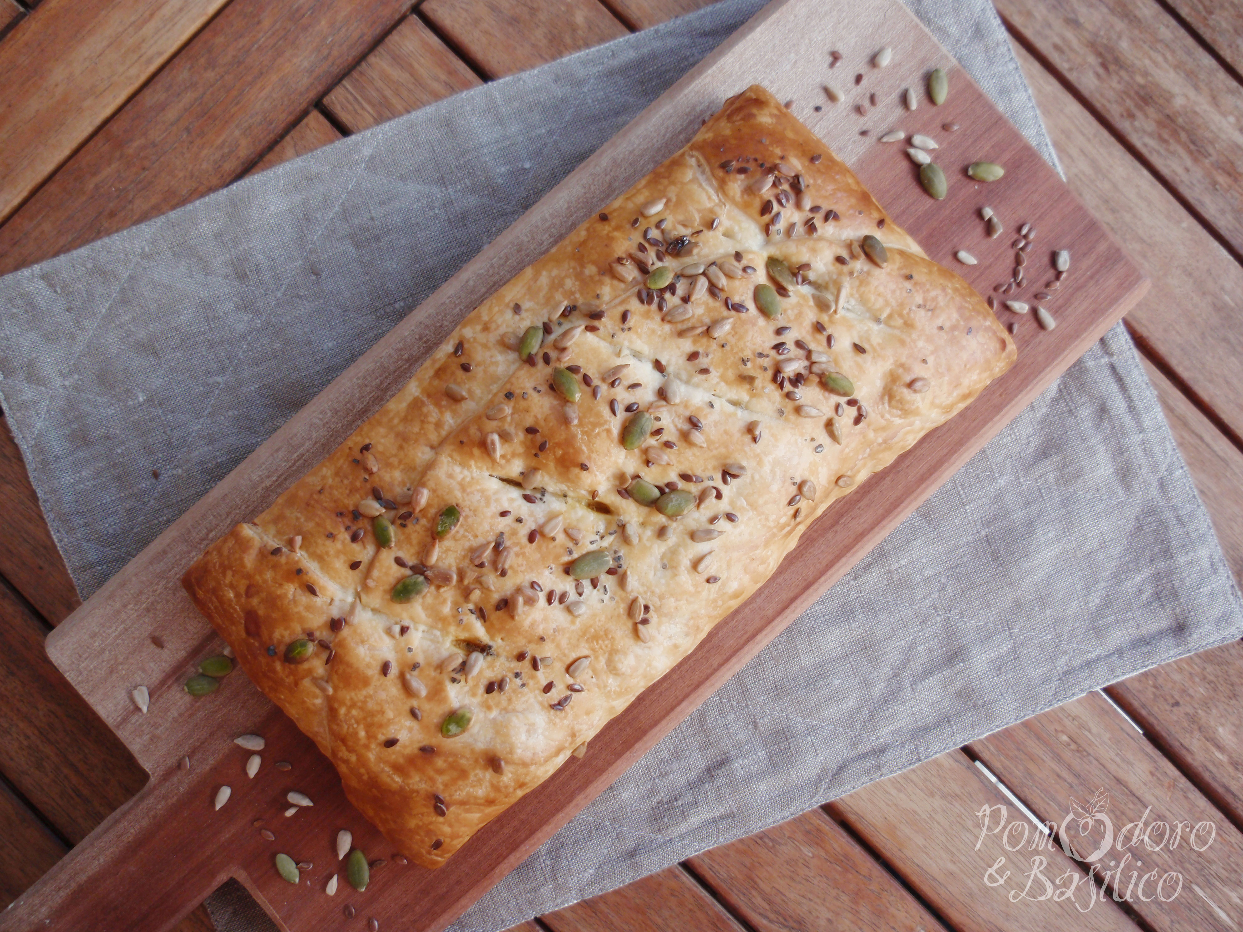 Strudel salato alle cime di rapa