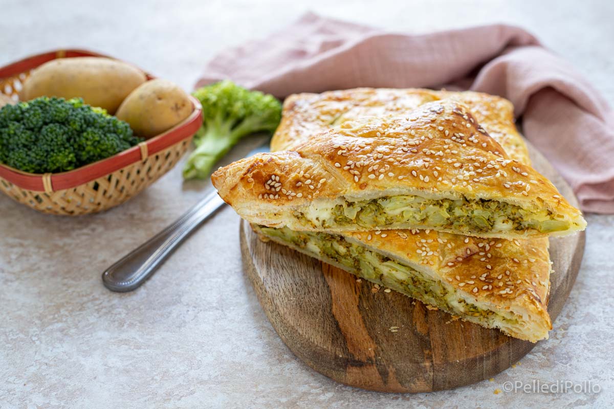 Strudel salato con broccoli e patate