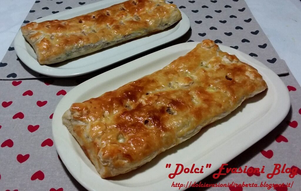 Strudel salato di cavolo verza, salsiccia e formaggio asiago