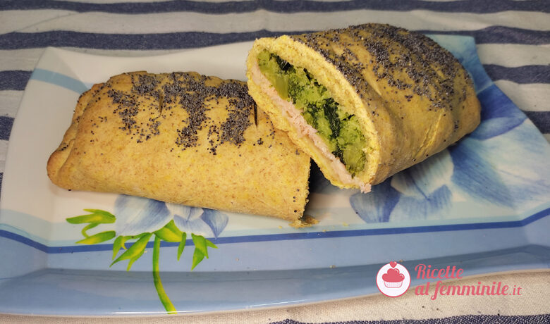 Strudel salmone affumicato e broccoli