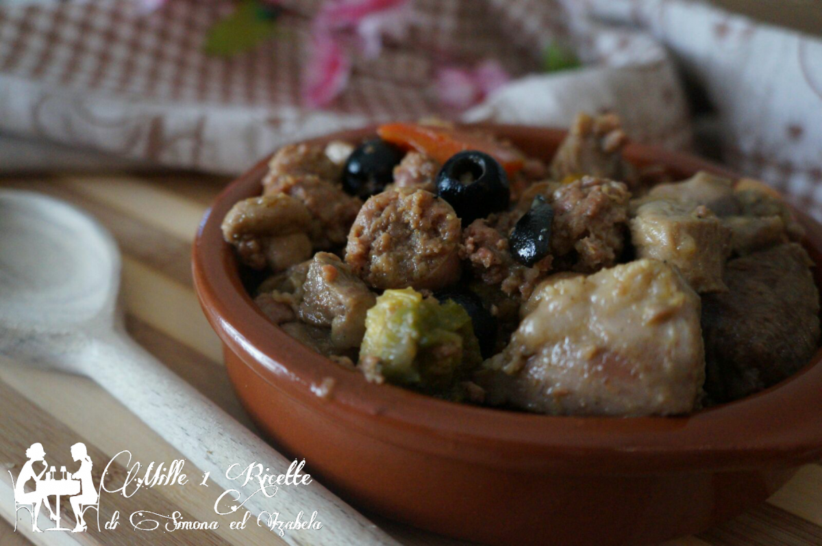 Stufato di carne mista e peperoni