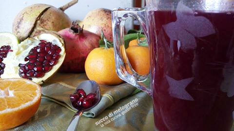 Succo di melograno e mandarino
