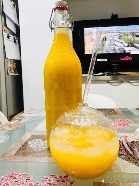 Succo di pesca pastorizzato con il companion moulinex