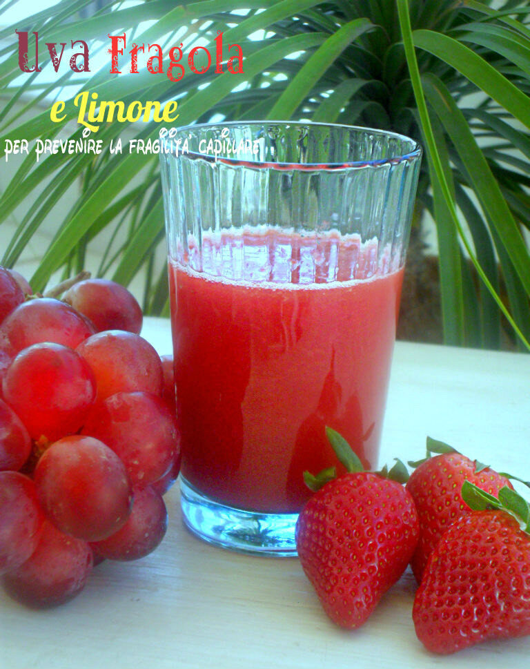 Succo uva fragola e limone