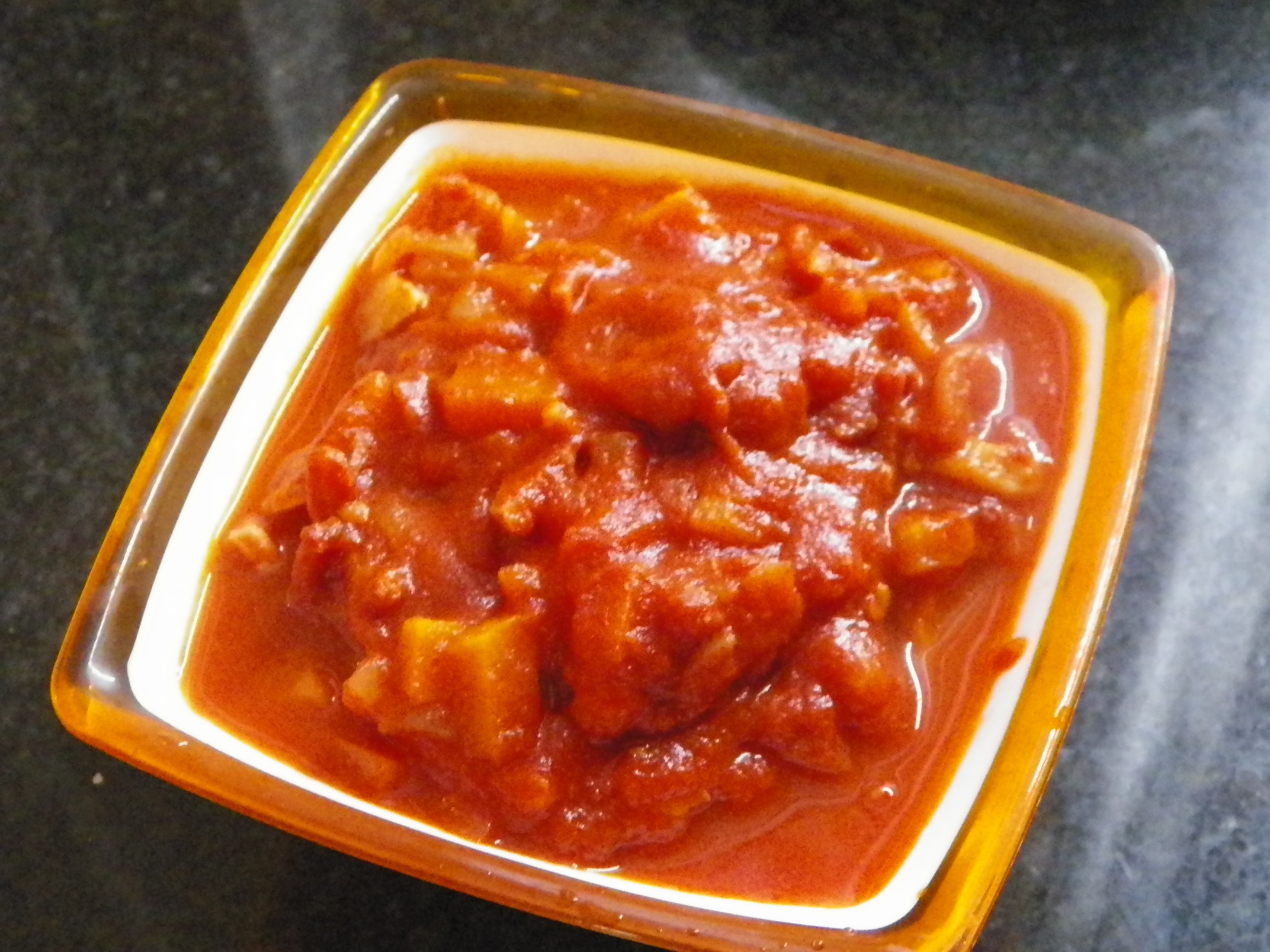 Sugo con speck al microonde