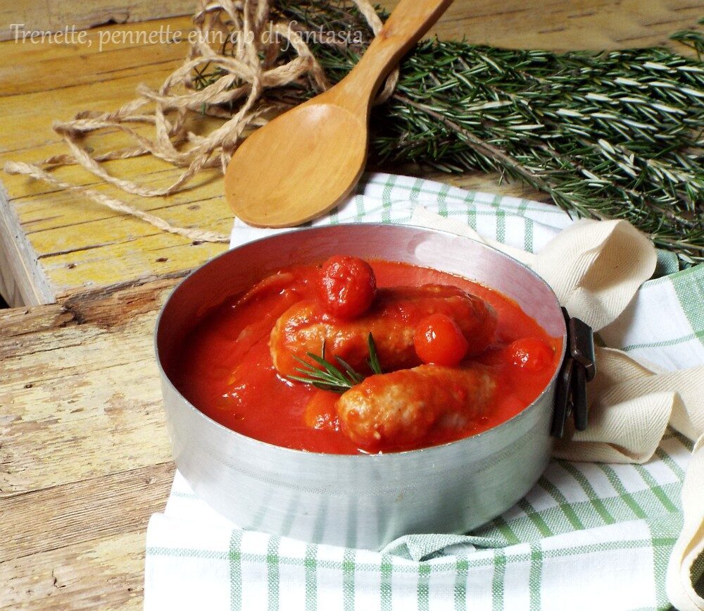 Sugo di salsiccia con ingredienti a crudo