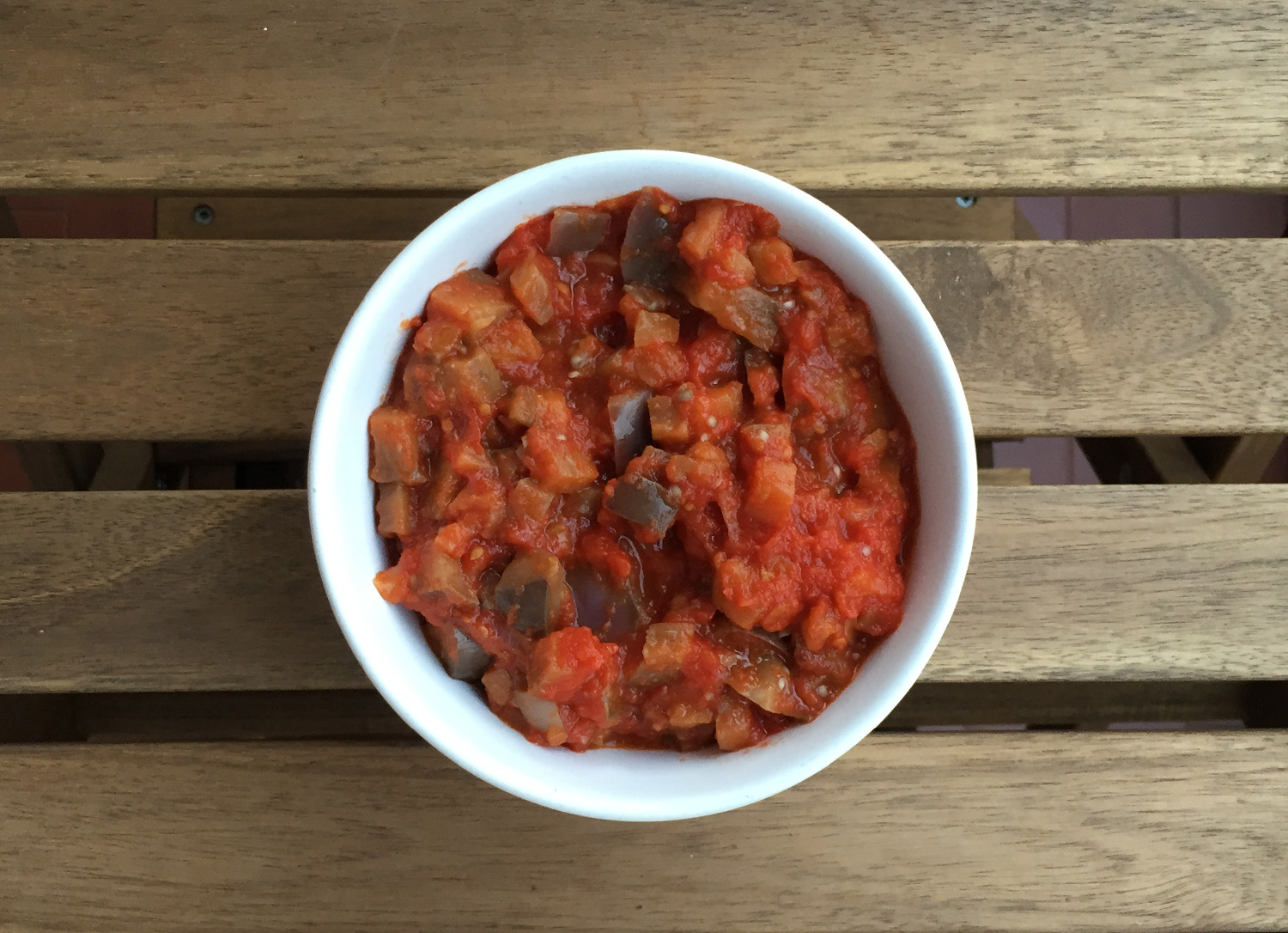 Sugo fresco di pomodoro e melanzane