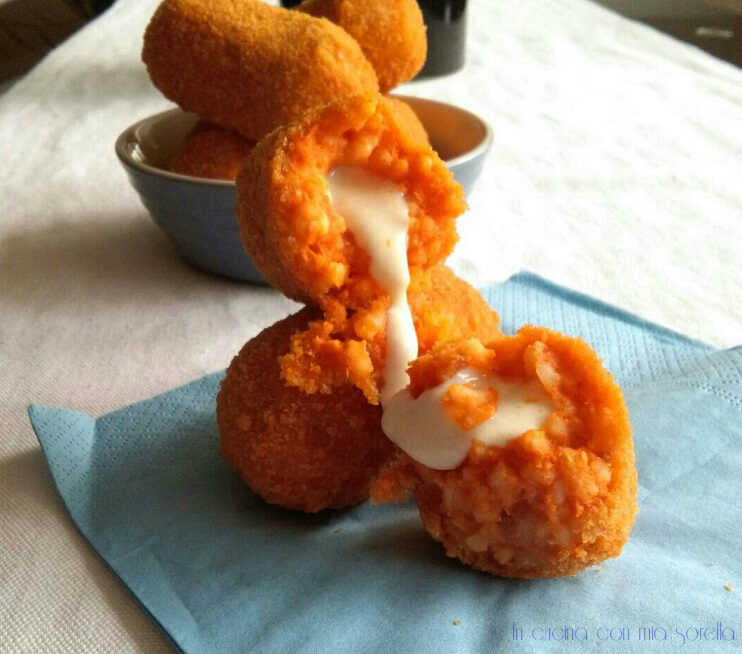 Supplì pomodoro e basilico al forno