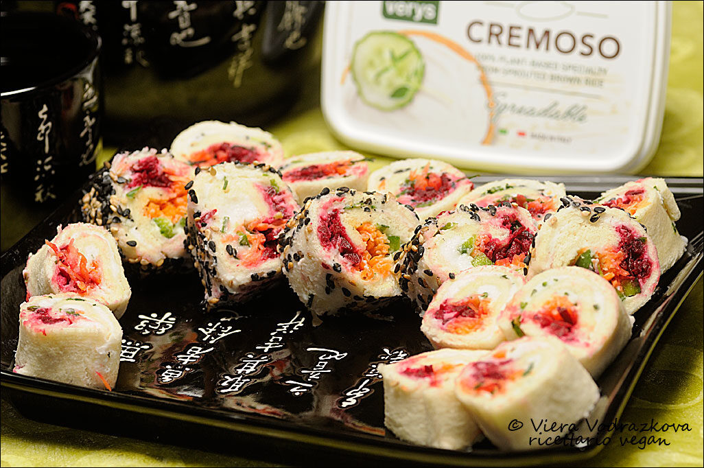 Sushi fake con cremoso di verys e panpiuma