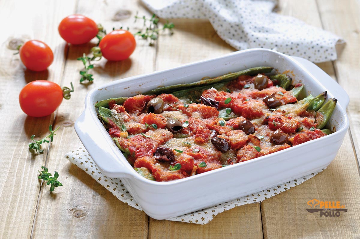 Taccole al pomodoro gratinate al forno