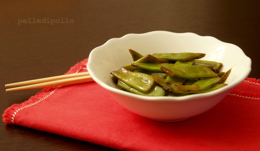 Taccole con salsa di soia