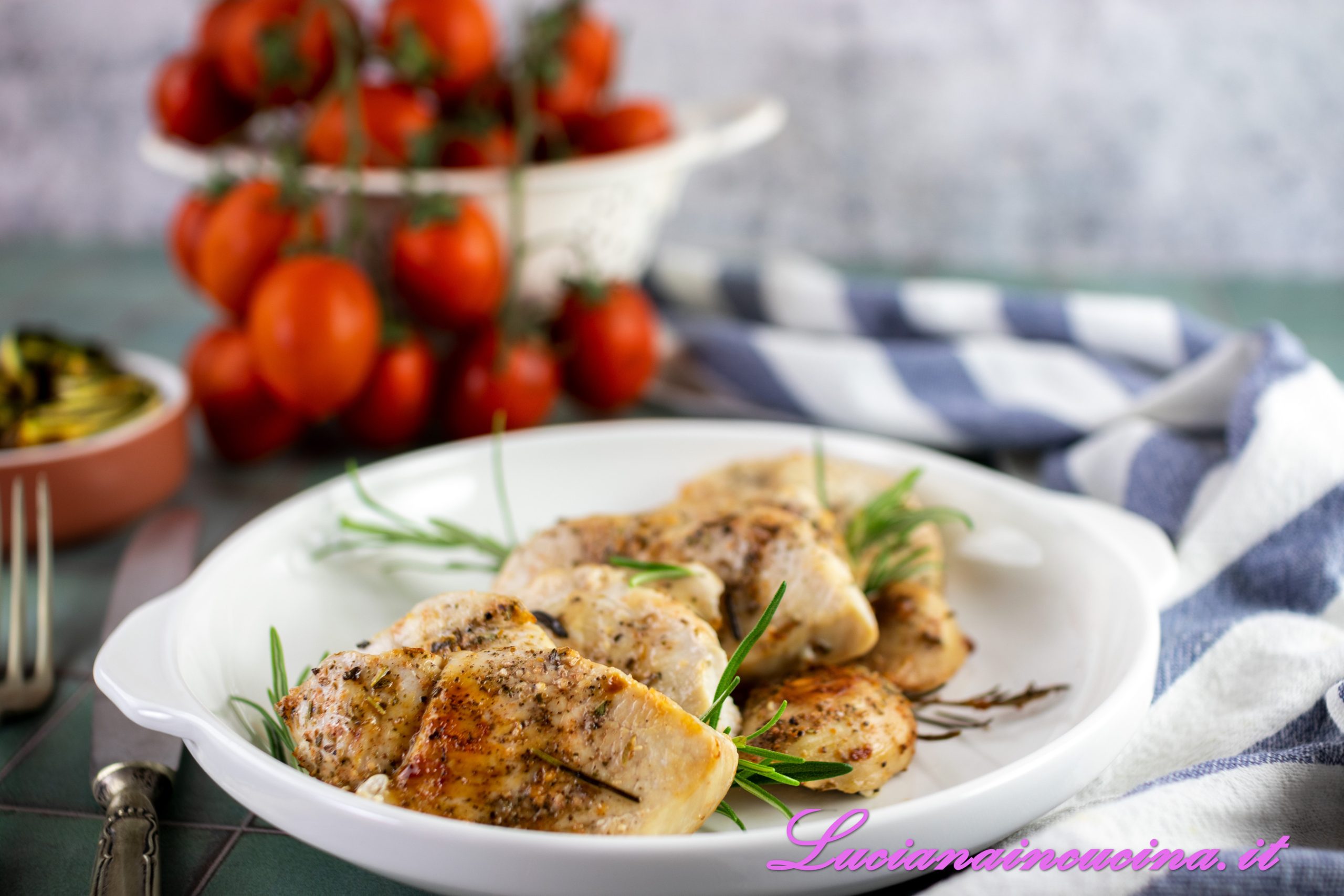 Tagliata di pollo in friggitrice ad aria