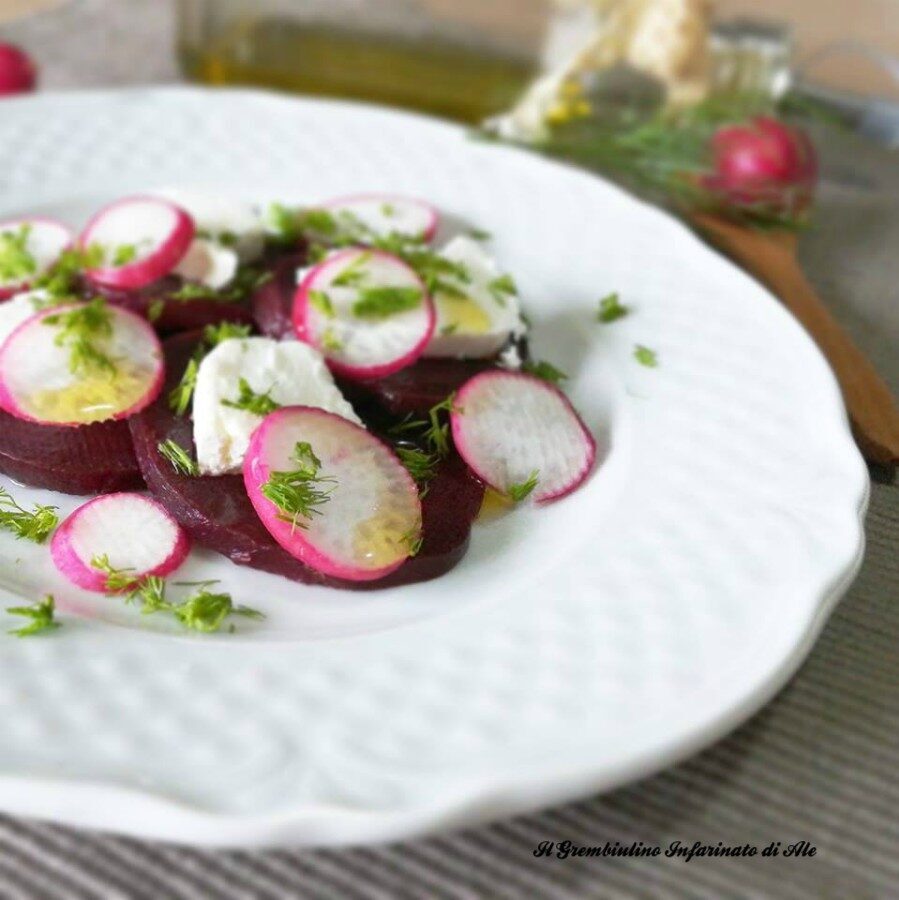 Tagliata di rapa rossa con caprino