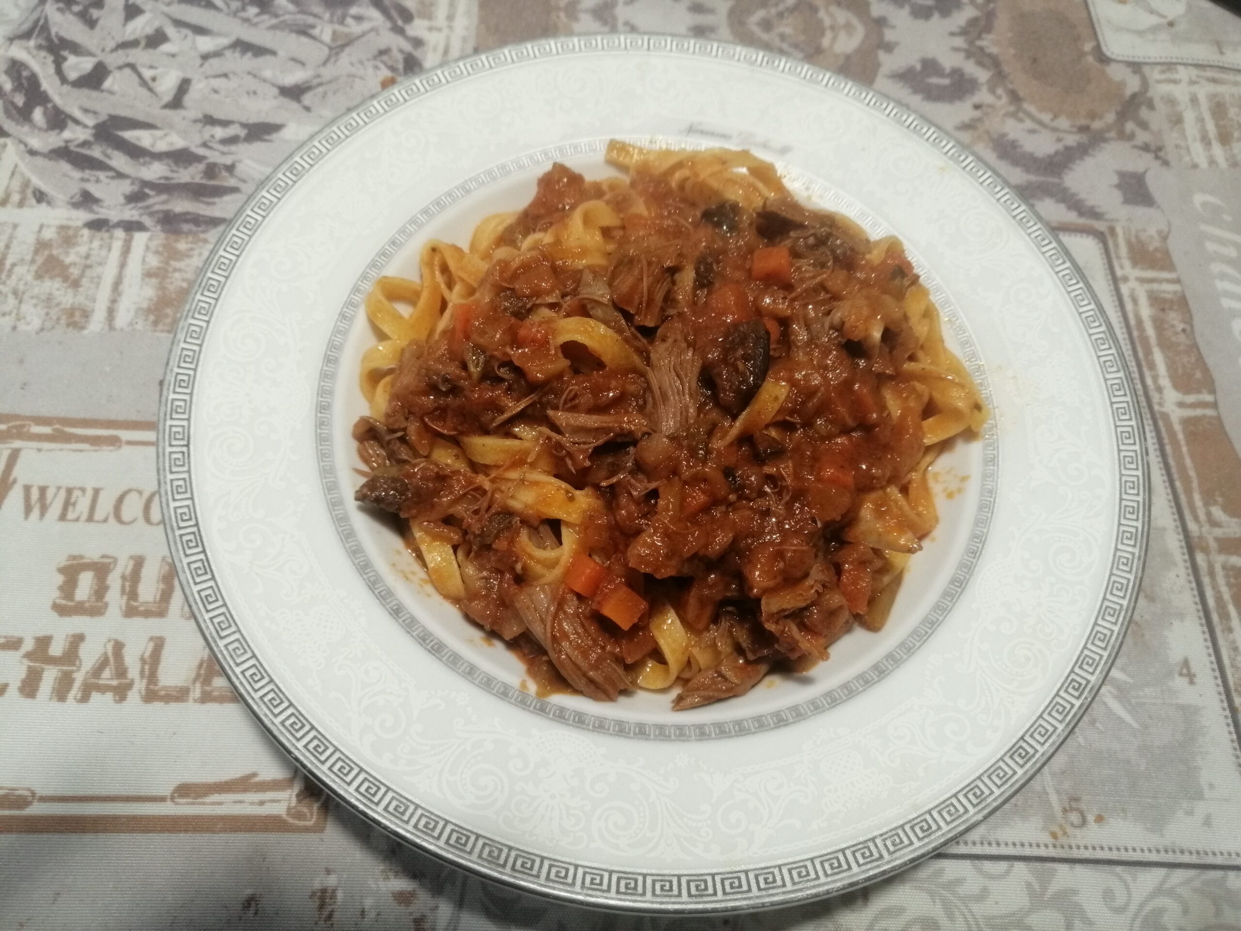 Tagliatelle al ragù di piccione