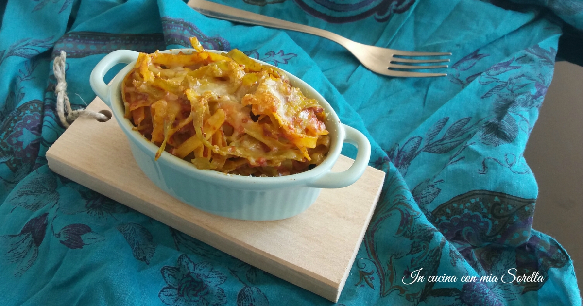 Tagliatelle al ragù gratinate al forno