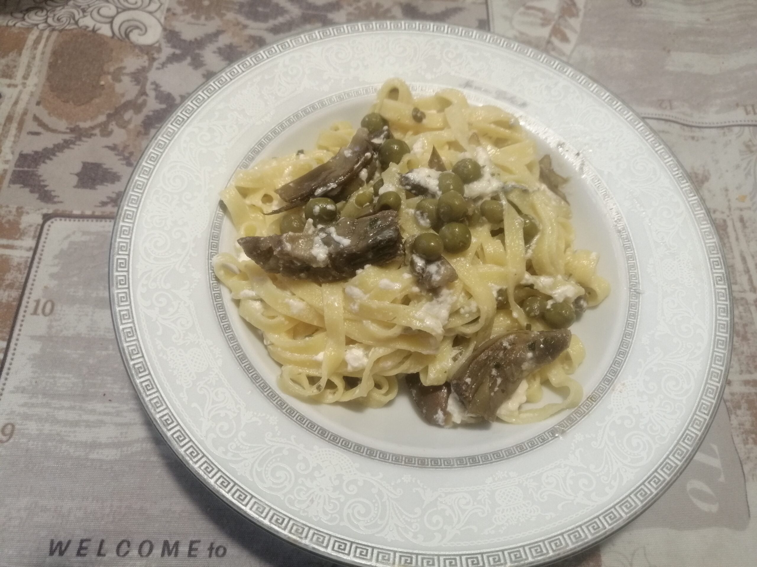 Tagliatelle alla ricotta e verdure