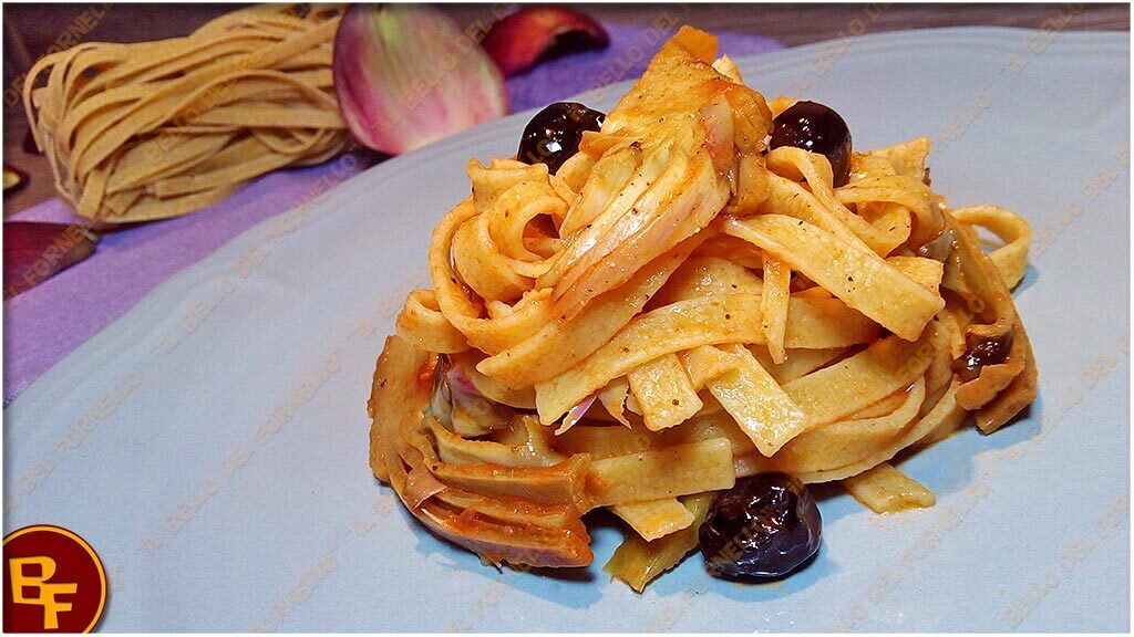 Tagliatelle con carciofi e olive