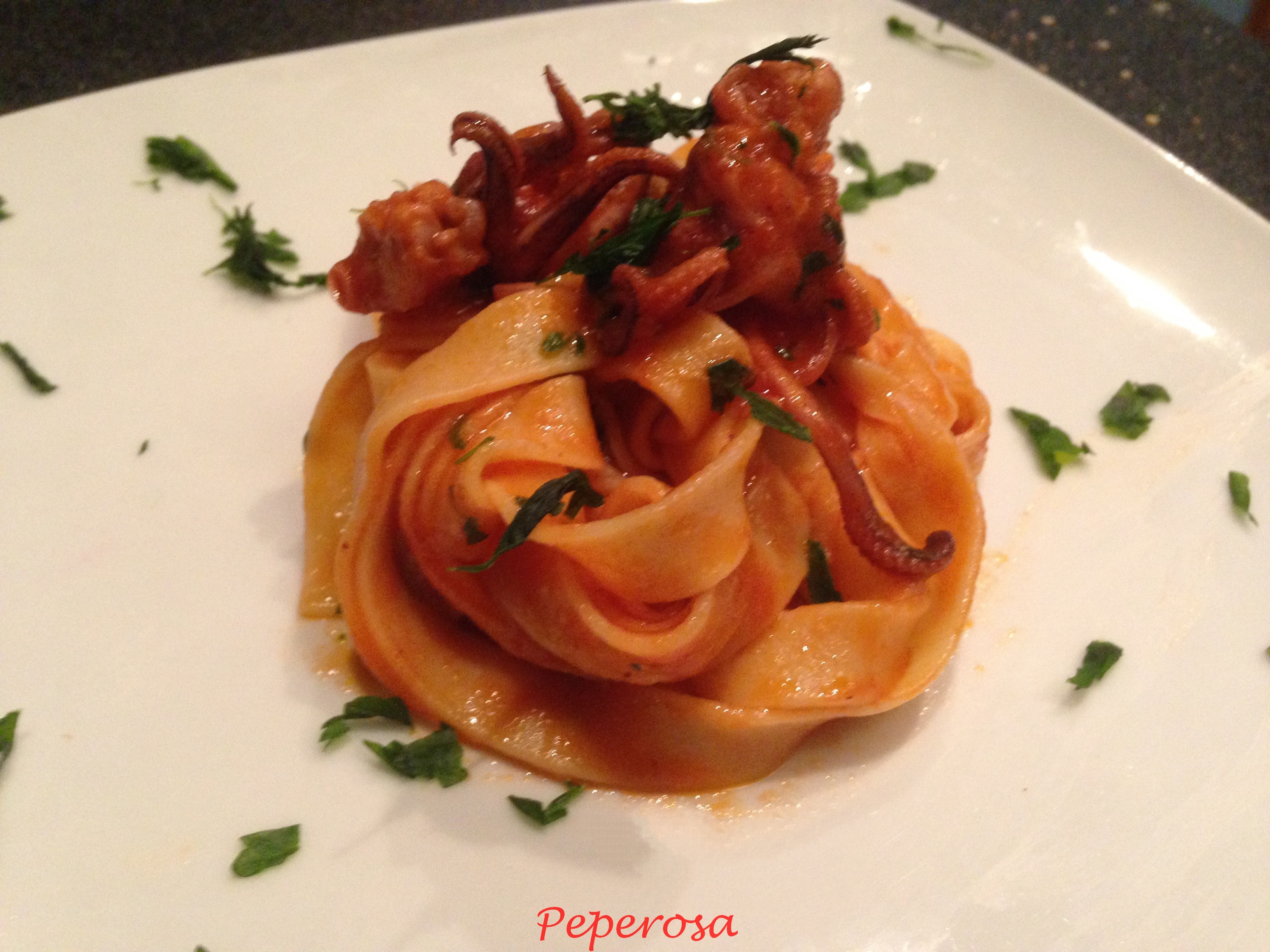 Tagliatelle con i moscardini