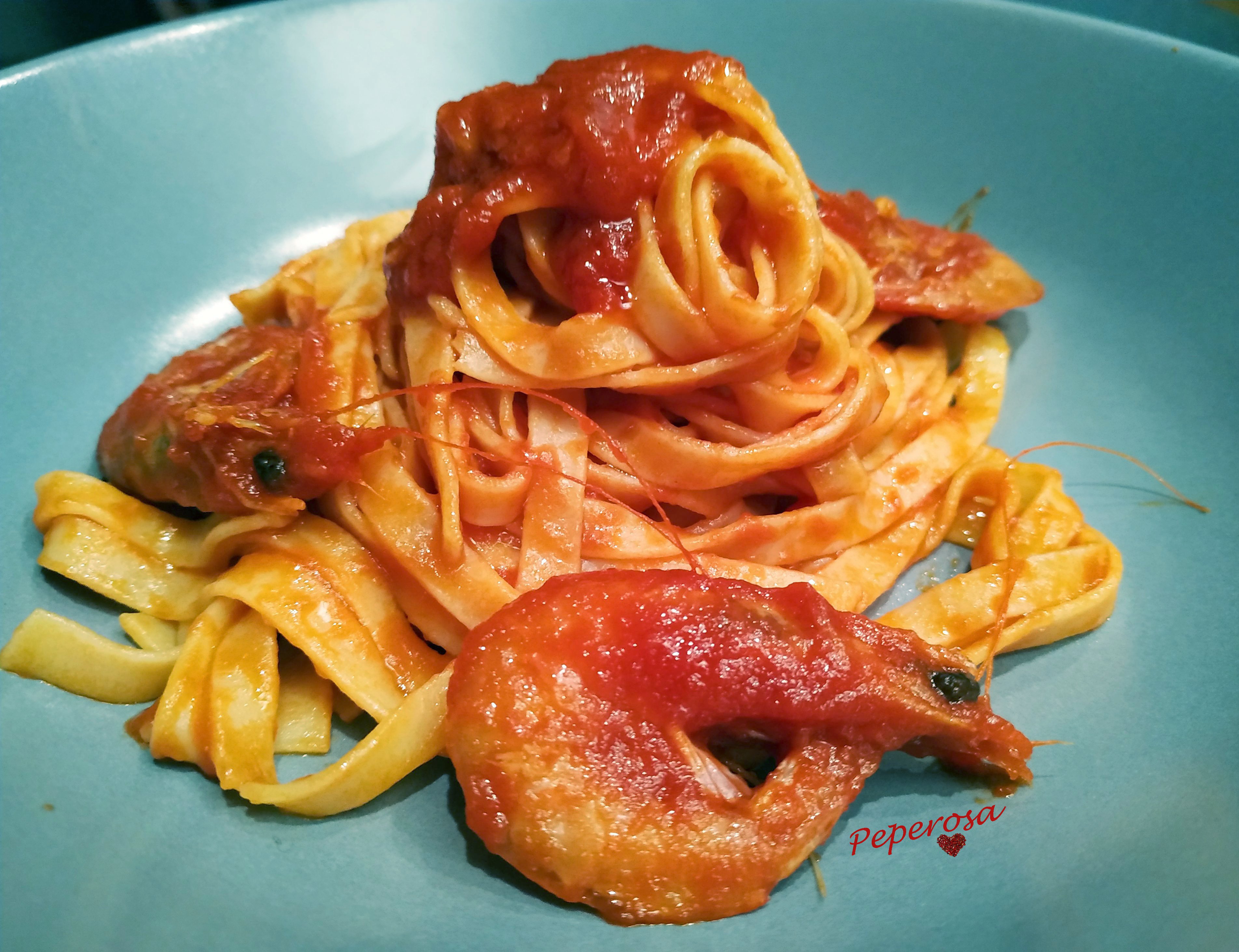 Tagliatelle con le mazzancolle
