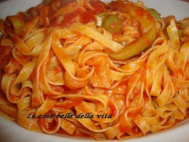 Tagliatelle con melanzana