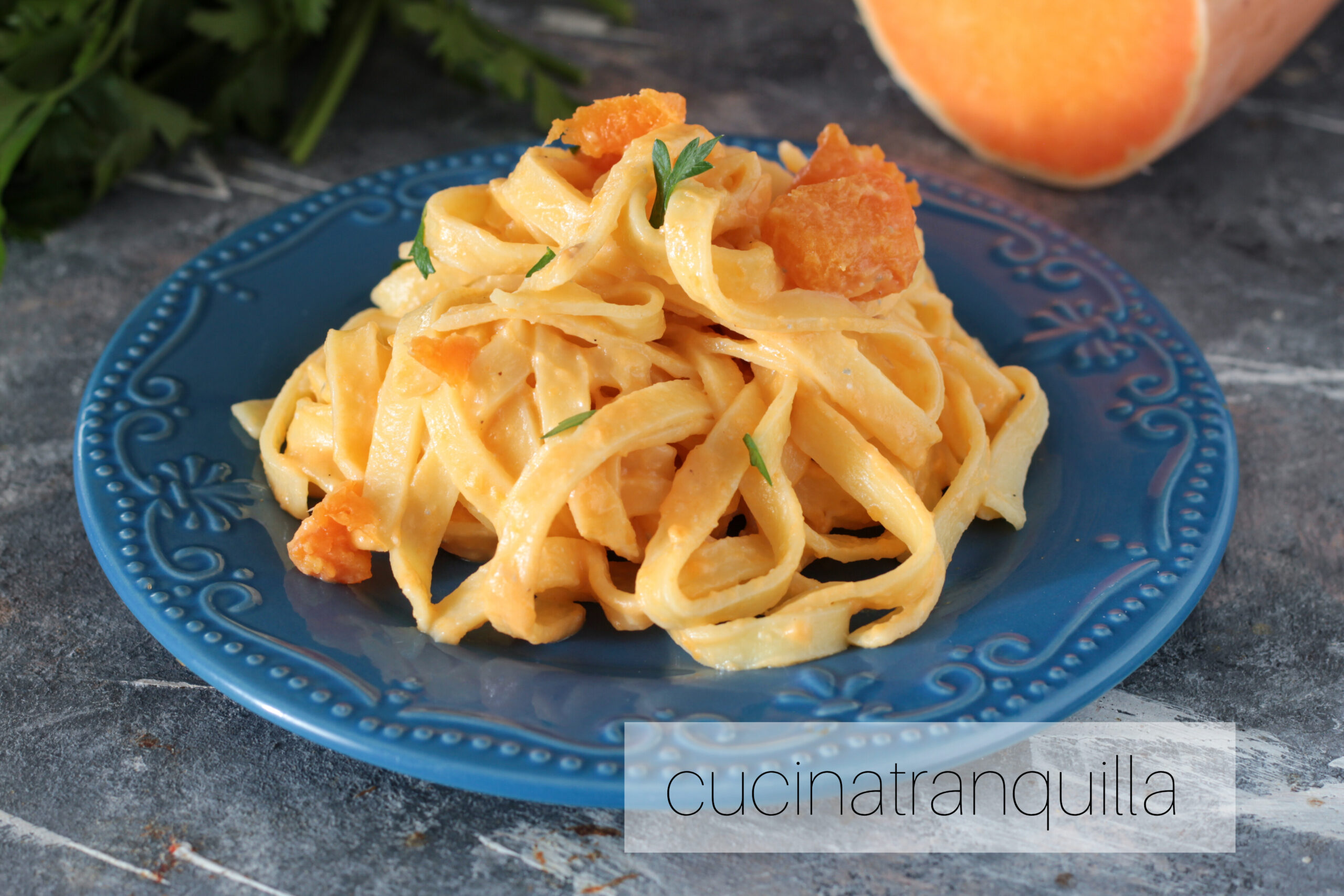 Tagliatelle zucca e gorgonzola