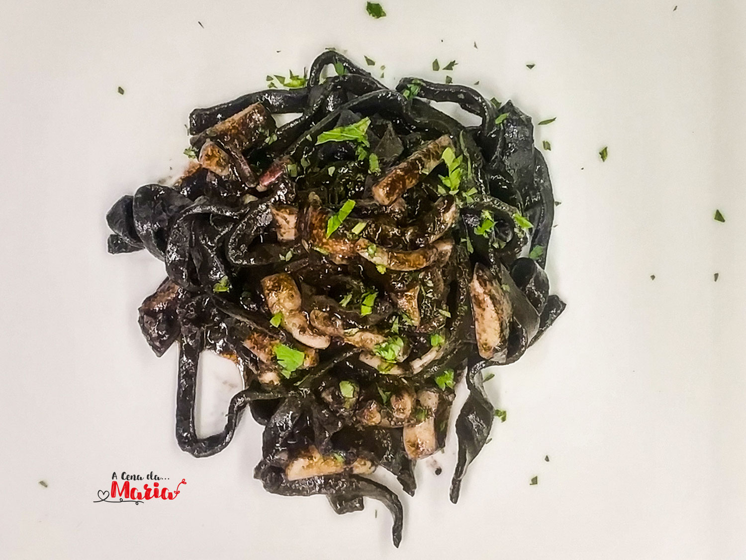 Tagliolini al doppio nero di seppia
