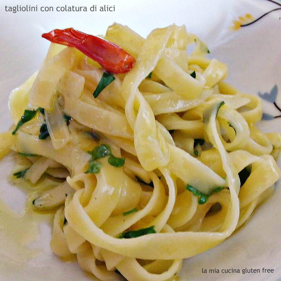 Tagliolini con colatura di alici