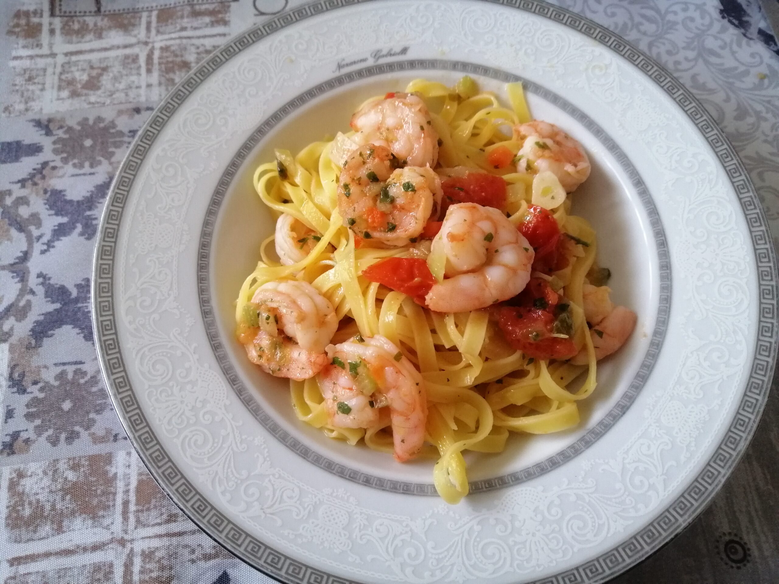 Tagliolini con mazzancolle