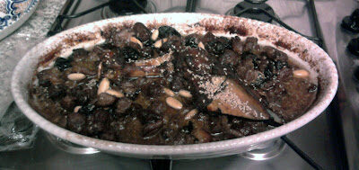 Tajine di agnello alle prugne
