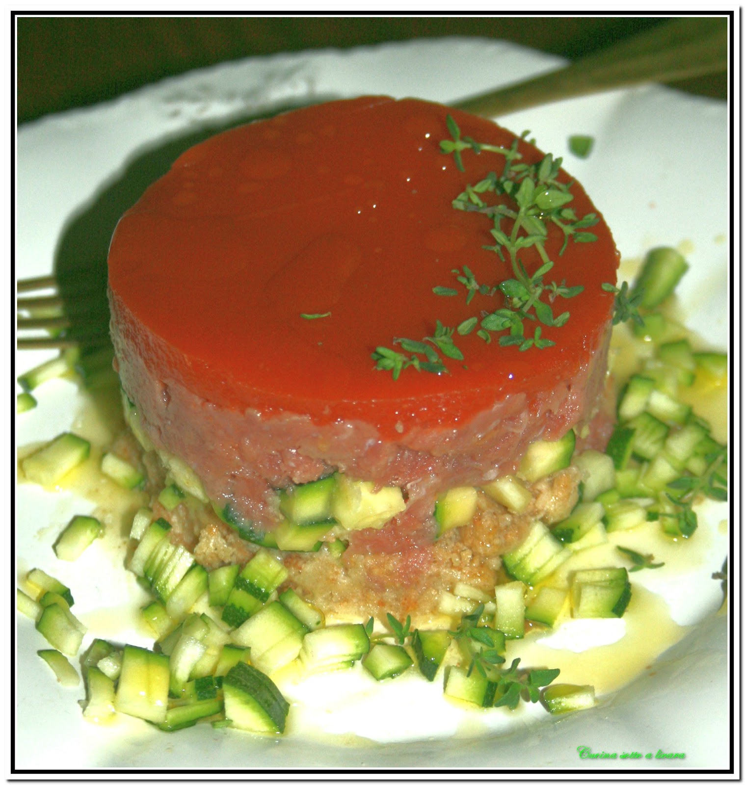 Tartare che si crede cheesecake