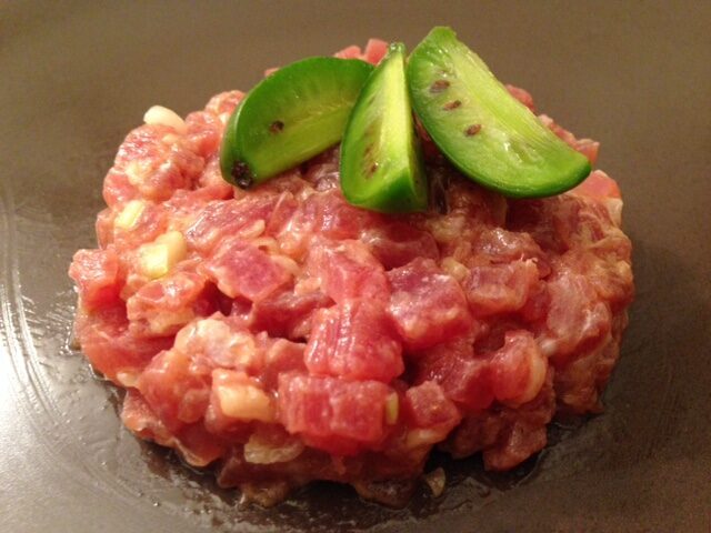 Tartare di tonno alla senape con nergi