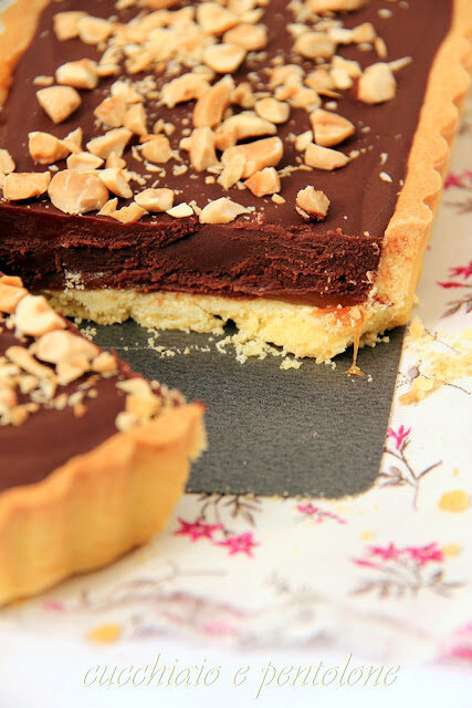 Tarte al caramello salato e ganache fondente
