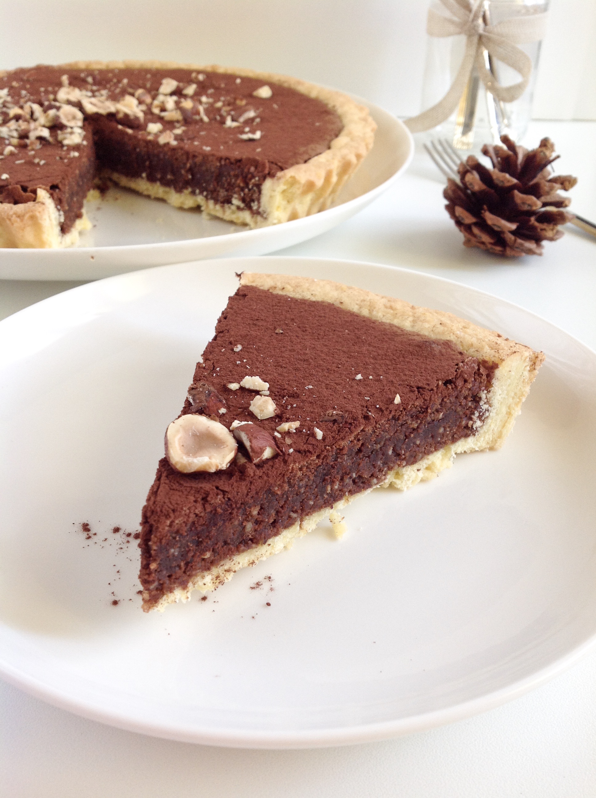 Tarte brownie alle nocciole
