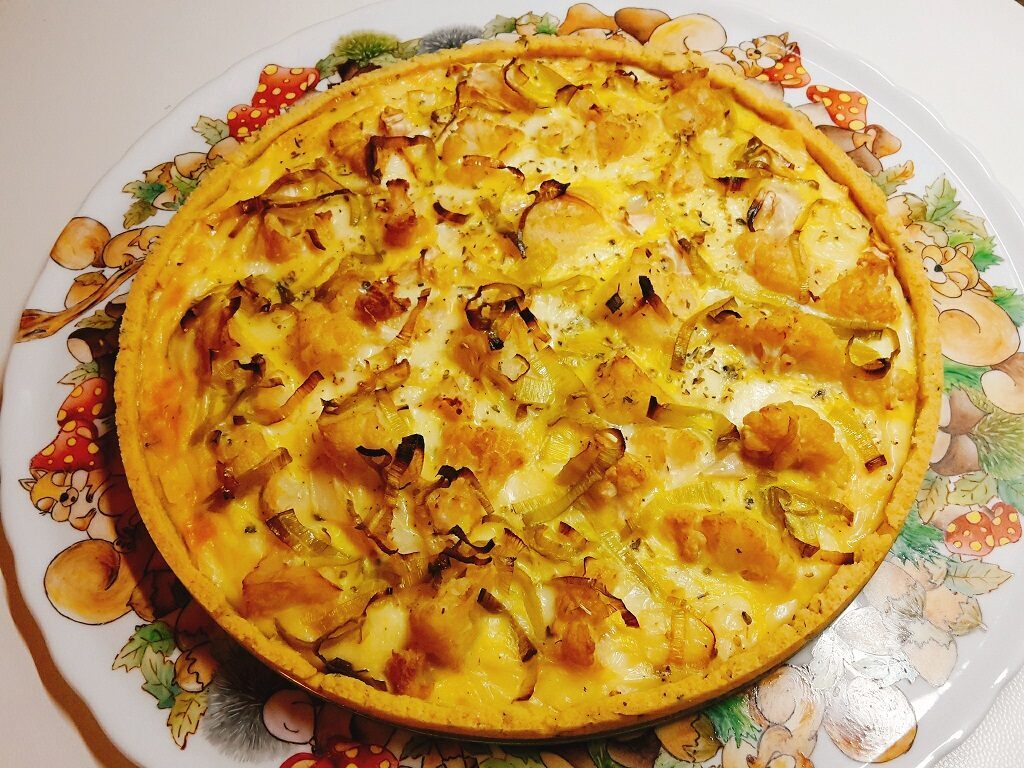 Tarte di mais con mix di formaggi e cavolfiore