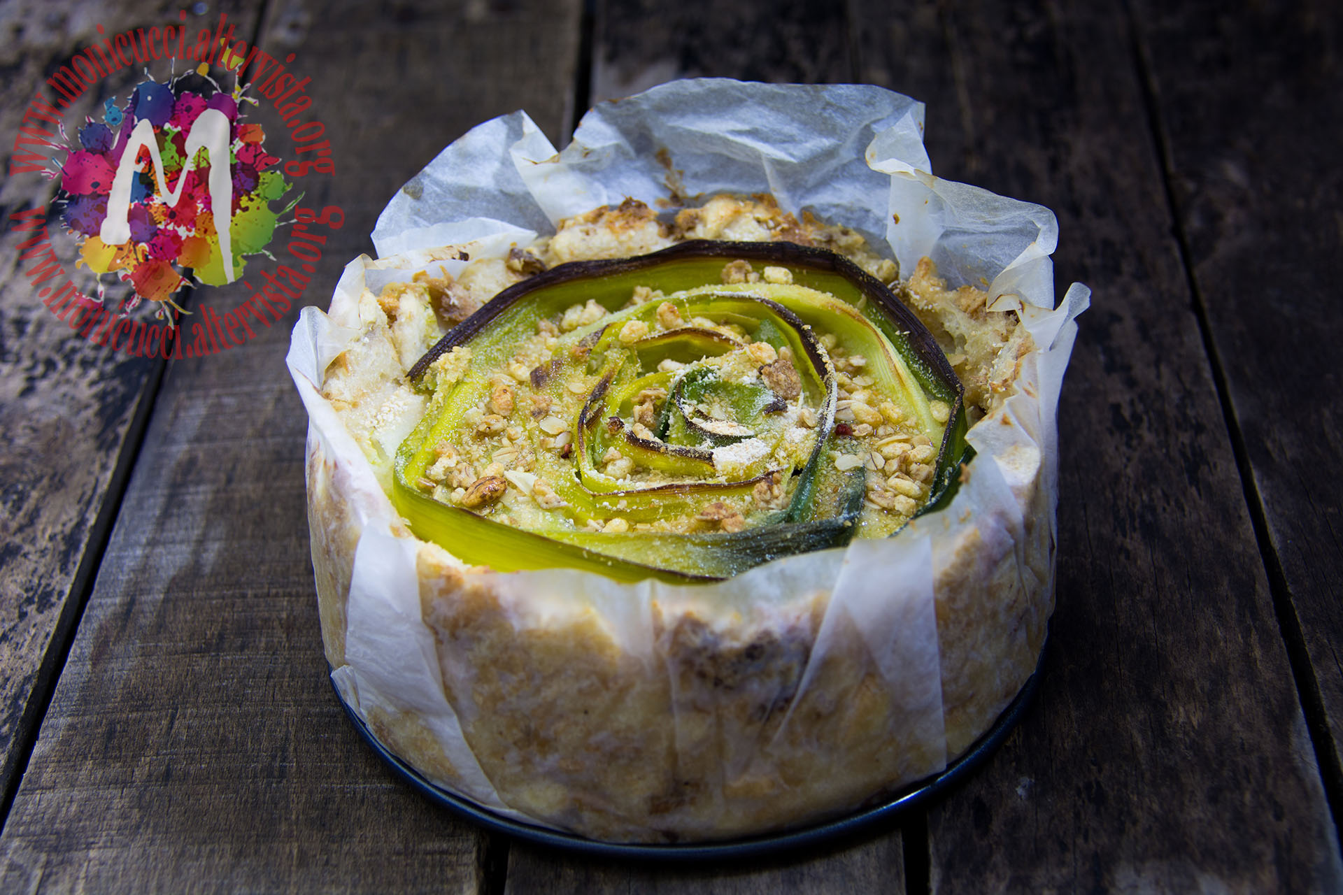 Tarte tatin di verdure in guscio di pane croccante