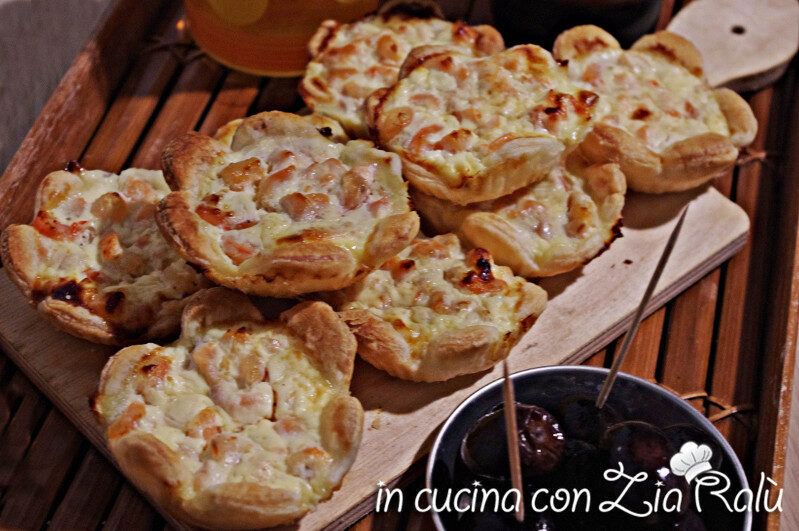 Tartelle gamberi e salmone