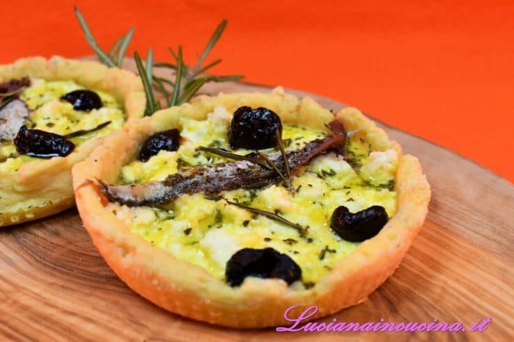 Tartellette ricotta e olive di cracco