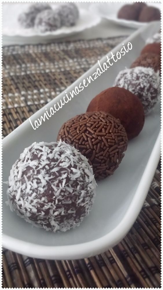 Tartufi al cioccolato senza lattosio